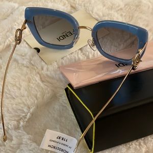 Blue and gold FENDI sunglasses